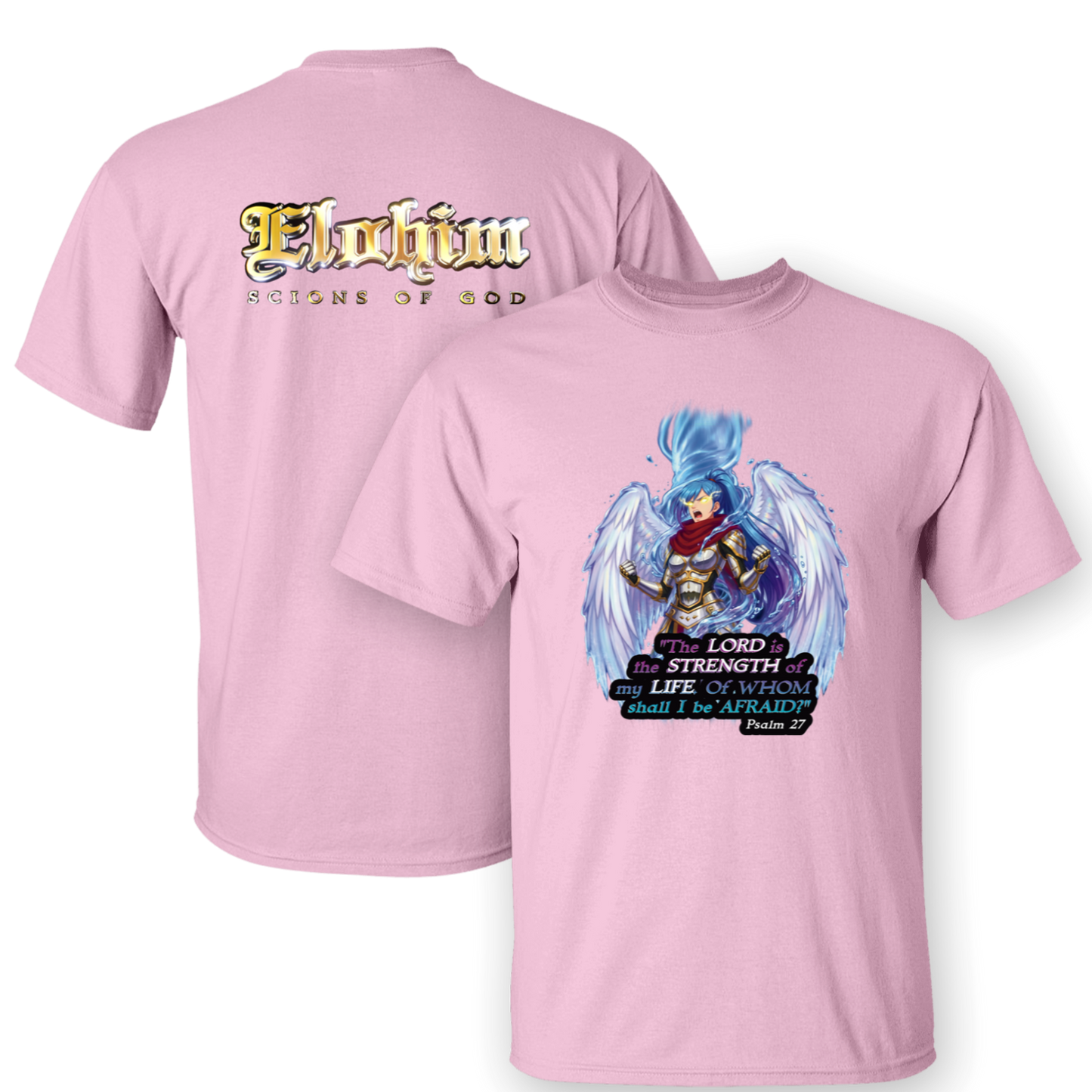 PSALM 27 POWER-UP T-SHIRT - Kaliyah (Unisex, Front Print)
